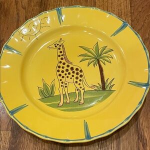 Vintage Soleil Yellow Giraffe Salad Plate by The Haldon Group